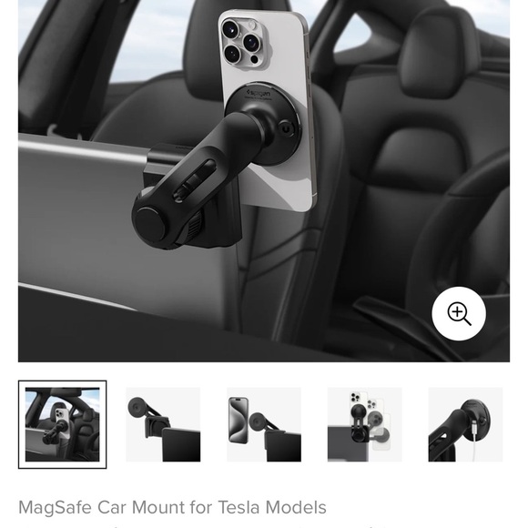 Black MagSafe Car Mount for Tesla Models - Picture 1 of 8